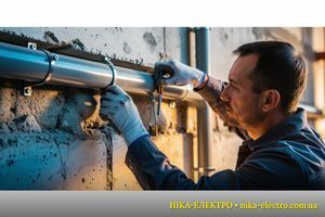 Силові та слаботочні кабелі підприємства ховаються в стіни без ризику пошкодження: труба гладка жорстка ПВХ сіра UEC