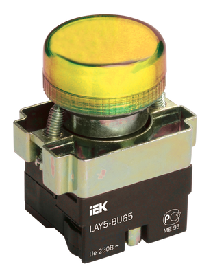 Індикатор LAY5-BU65 жовтого кольору d22мм BLS50-BU-K05 фото