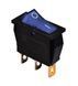 KCD3-101N BL/B 220V Переключатель 1 клав. синий с подсветкой