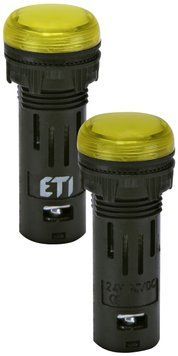 Лампа сигнальна LED матова ECLI-16-024C-Y 24V AC/DC (&Oslash;16мм, жовта) 4771602 фото