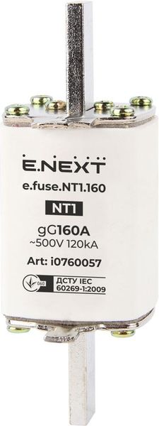 Запобіжник плавкий e.fuse.NT1.160, габарит 1, 160А i0760057 фото