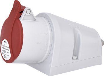 Розетка настінна (силовий роз'єм) EZ-1653 IP44 (16A, 400V, 3P+N+PE) 4482036 фото