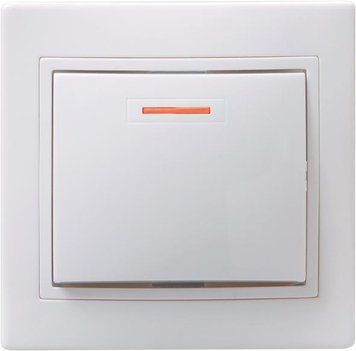 ВС10-1-1-КБ Выключатель 1кл с инд. 10А КВАРТА (белый) EVK11-K01-10-DM фото