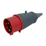 Вилка 025 переносная 3Р+РЕ+N 32А 400В IP44 UEC HPC-P025-032-5-IP44-U фото