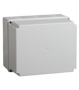 Коробка КМ41274 розпаячна для о/п 240х195х165 мм IP55 (RAL7035, кабельні вводи 5 шт) IEK UKO10-240-195-165-K41-55 фото
