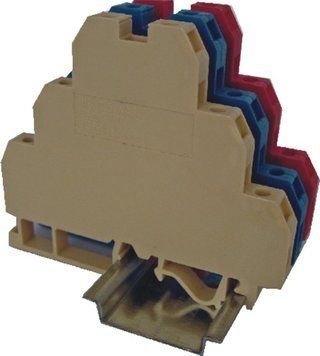 Клемма винтовая трехуровневая VS 2,5 NAI 3 N с соед. мостиком (2,5 mm2_синяя) 3901341 фото