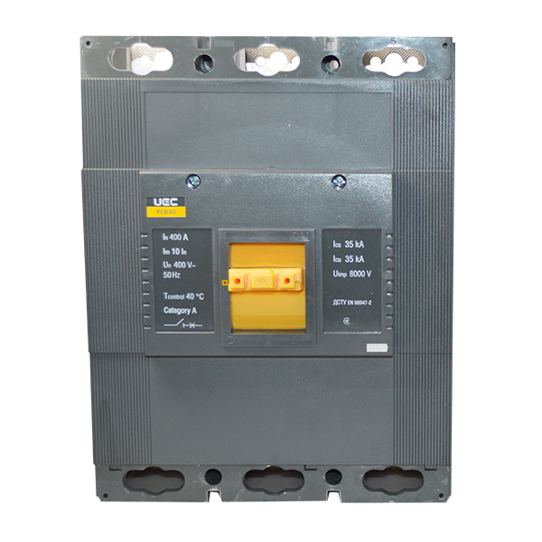 Автоматичний вимикач PCB40 3Р 400А 35кА UEC MCCB-PCB-40-3-0400 фото