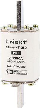 Запобіжник плавкий e.fuse.NT1.250, габарит 1, 250А i0760059 фото