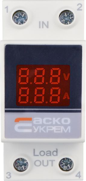 Вольтметр-амперметр модульний цифровий однофазний VAMD-1 (AC 50-500 V; 1-63 A) A0010250003 фото