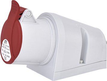 Розетка настінна (силовий роз'єм) EZ-3243 IP44 (32A, 400V, 3P+PE) 4482038 фото