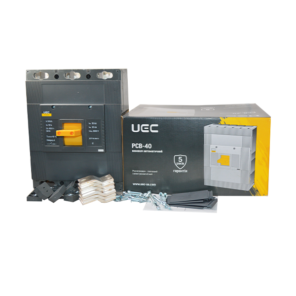 Автоматичний вимикач PCB40 3Р 500А 35кА UEC MCCB-PCB-40-3-0500 фото