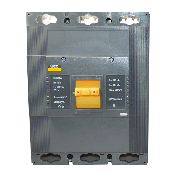 Автоматичний вимикач PCB40 3Р 500А 35кА UEC MCCB-PCB-40-3-0500 фото