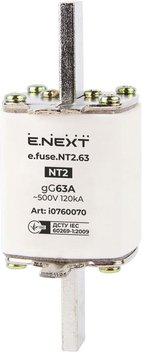 Запобіжник плавкий e.fuse.NT2.63, габарит 2, 63А i0760070 фото