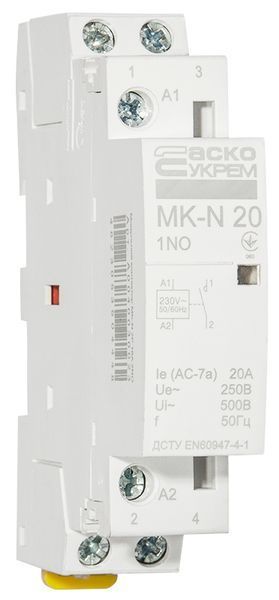Модульный контактор MK-N 1P 20A 1NO 220V A0040030021 фото
