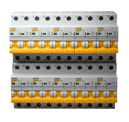 Автоматический выключатель SB-M8 2P 25A хар-ка B 4,5кA UEC MCB45-2-025-B фото