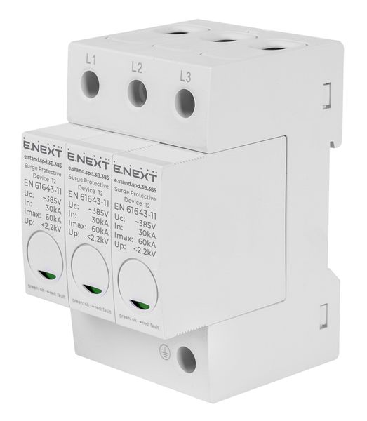 Пристрій для захисту від імпульсних перенапруг e.stand.spd.3B.385, клас В s076003 фото