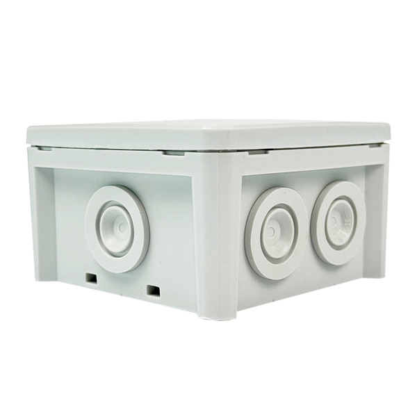 Коробка монтажна для в/вст. 100х100х50 мм IP65 скоби сіра UEC JB-100-100-050-GF-IP65-GR фото