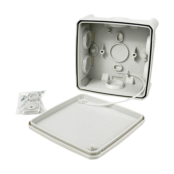 Коробка монтажна для в/вст. 100х100х50 мм IP65 скоби сіра UEC JB-100-100-050-GF-IP65-GR фото