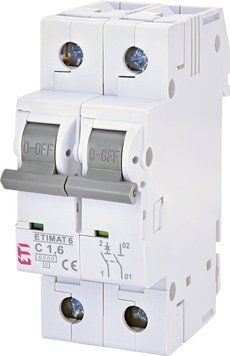 Автоматический выключатель ETIMAT 6 1p+N C 1,6А (6 kA) 2142507 фото
