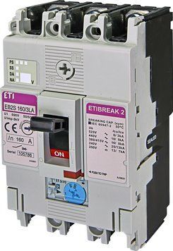 Автоматический выключатель EB2S 160/3SA 160A 25kA, 0.63-1In/фикс. 3P 4671905 фото