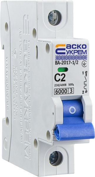 Автоматический выключатель УКРЕМ ВА-2017/С 1р 2А АСКО A0010170029 фото