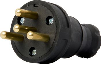 Силова вилка переносна каучукова e.plug.rubber.030.25, 4п. 25А s9100028 фото