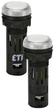 Лампа сигнальна LED матова ECLI-16-240A-W 240V AC (&Oslash;16мм, біла) 4771611 фото