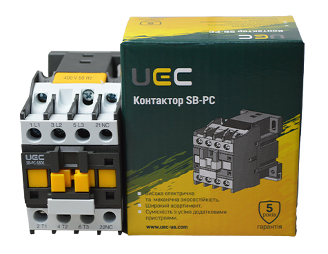 Контактор SB-PC-018 18А 400В/АС3 1р (НЗ) UEC PC1-SB-018-400-01 фото