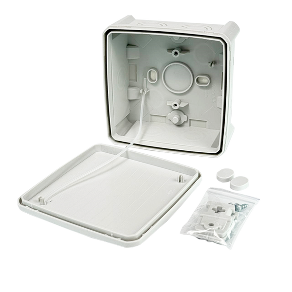 Коробка монтажная для в/вст.б/отв.100х100х50 мм IP66 ск.серый UEC JB-100-100-050-F-IP66-GR фото