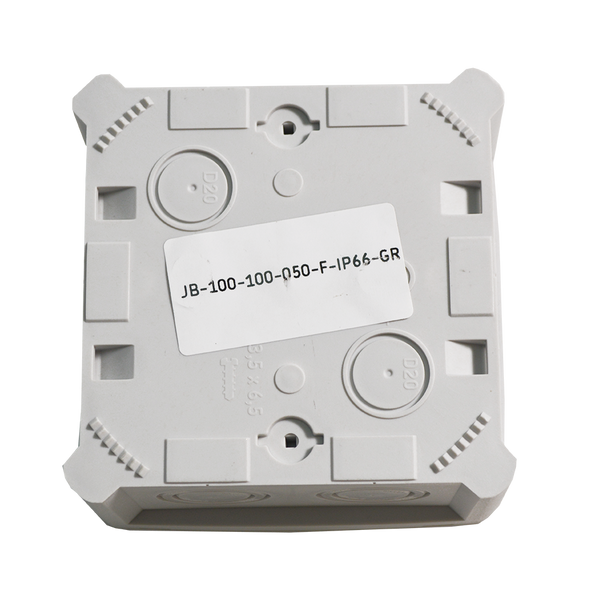 Коробка монтажная для в/вст.б/отв.100х100х50 мм IP66 ск.серый UEC JB-100-100-050-F-IP66-GR фото