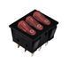 KCD2-3101N R+R+R/B 220V Перемикач 3 клав. червоний з підсвічуванням