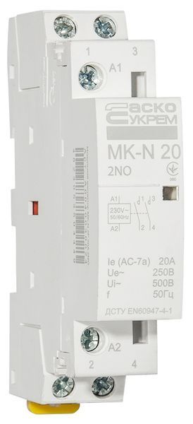 Модульный контактор MK-N 2P 20A 2NO 220V A0040030024 фото