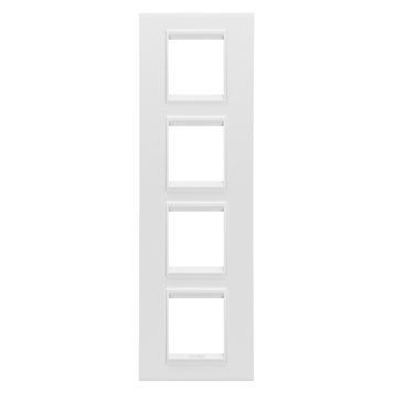 Рамка Chorusmart LUX 2+2+2+2M вертикальна металева сатиновий білий GEWISS GW16229XW фото