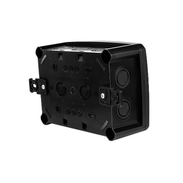 Коробка монтажна для в/вст. б/отв.146х105х65 мм IP67 ск.чор UEC JB-146-105-065-F-IP67-BL фото