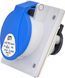 Розетка вбудована EE-1632 IP54 (16A, 230V, 2P+PE)
