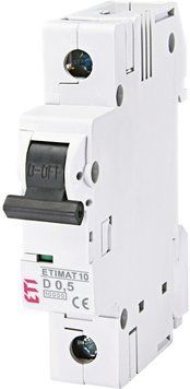 Автоматический выключатель ETIMAT 10 1p D 0,5А (10 kA) 2151701 фото
