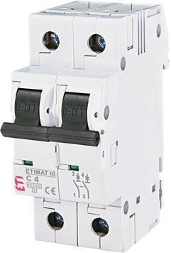 Автоматический выключатель ETIMAT 10 2p C 4А (10 kA) 2133710 фото