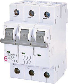 Автоматический выключатель ETIMAT 6 3p D 1,6A (6kA) 2164507 фото