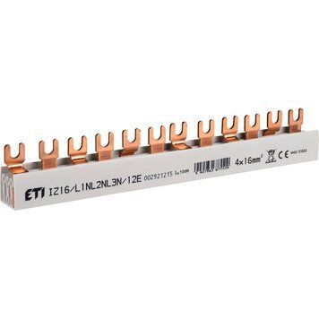 Шина питания IZ 16/L1NL2NL3N/12 (16мм2, 3P+N, 0.22м, Fork, 12mod.) 2921215 фото