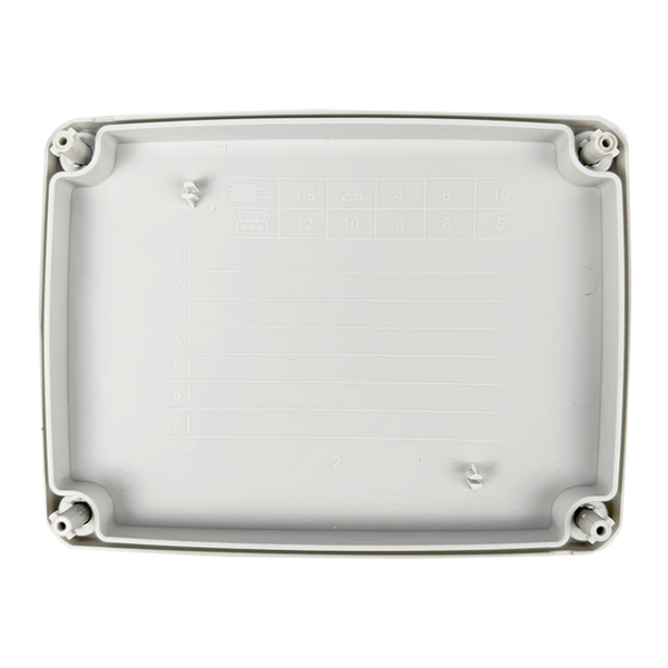 Коробка монтажна для в/вст.б/отв. 146х105х65 мм IP67 ск.сір UEC JB-146-105-065-F-IP67-GR фото