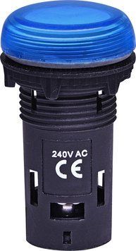 Лампа сигнальна LED матова ECLI-240A-B 240V AC (синя) 4771233 фото