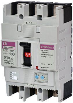 Автоматический выключатель EB2 250/3V 250A ((0.63-1)In/(6-10)In) 1000V 3P 4671378 фото