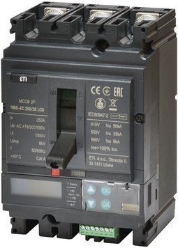 Автоматический выключатель NBS-EC 250/3S LCD 250A (50kA, (0.4-1)In/(1.5-12)In) 3P 4673091 фото