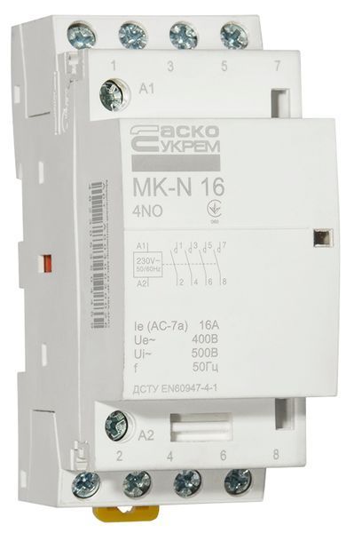 Модульний контактор MK-N 4P 16A 4NO 220V A0040030026 фото