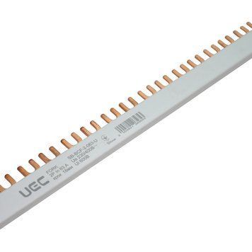 Шина соединительная FORK (вилка) 2P 63А длина 1м UEC SB-BCF-2-063-U фото