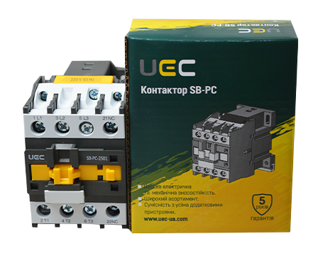 Контактор SB-PC-025 25А 220В/АС3 1р (НЗ) UEC PC2-SB-025-220-01 фото