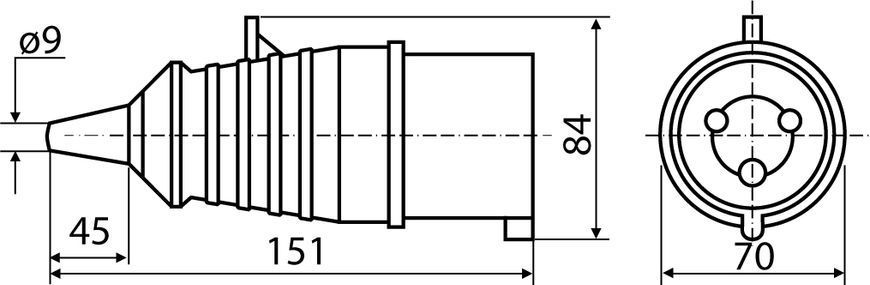 Вилка переносна ВП 32А/5 3Р+N+РЕ (025) A0080010006 фото