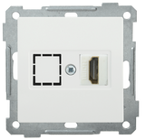 РHDMI-0-Б Розетка HDMI BOLERO белый EHB10-K01 фото