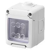Герметичный корпус горизонтальный 27 COMBI 2М IP55 серый GEWISS GW27042 фото