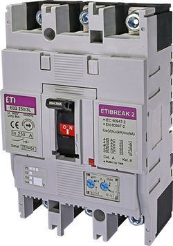 Автоматический выключатель EB2 250/3L 250A 25kA, 0.63-1In/6-10In 3P 4671073 фото